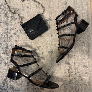 Arturo Chiang Studded Block Sandal